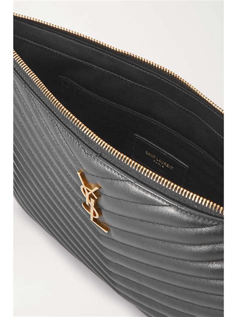 ysl black makeup pouch|saint laurent quilted pouch.